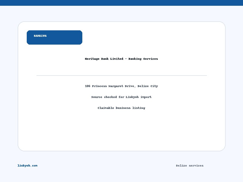 Heritage Bank Limited - Banking Services